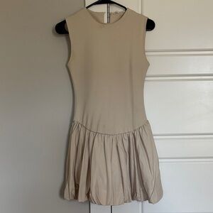 Zara Cream Sleeveless Mini Dress